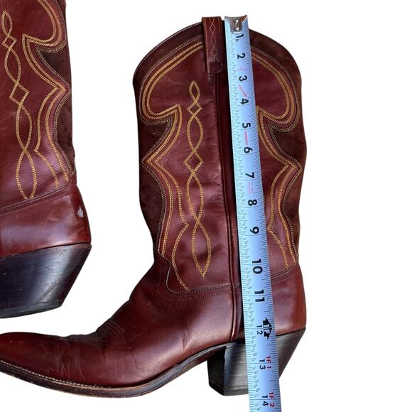 Dan Post 4124 Leather and Suede Cowboy Boots Sz 7.5 - Picture 7 of 8